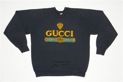 vintage gucci logo sweatshirt|Gucci crew neck sweatshirt.